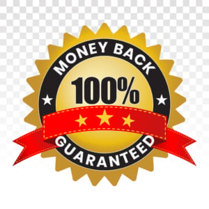 100 percent money back guaranteed sign